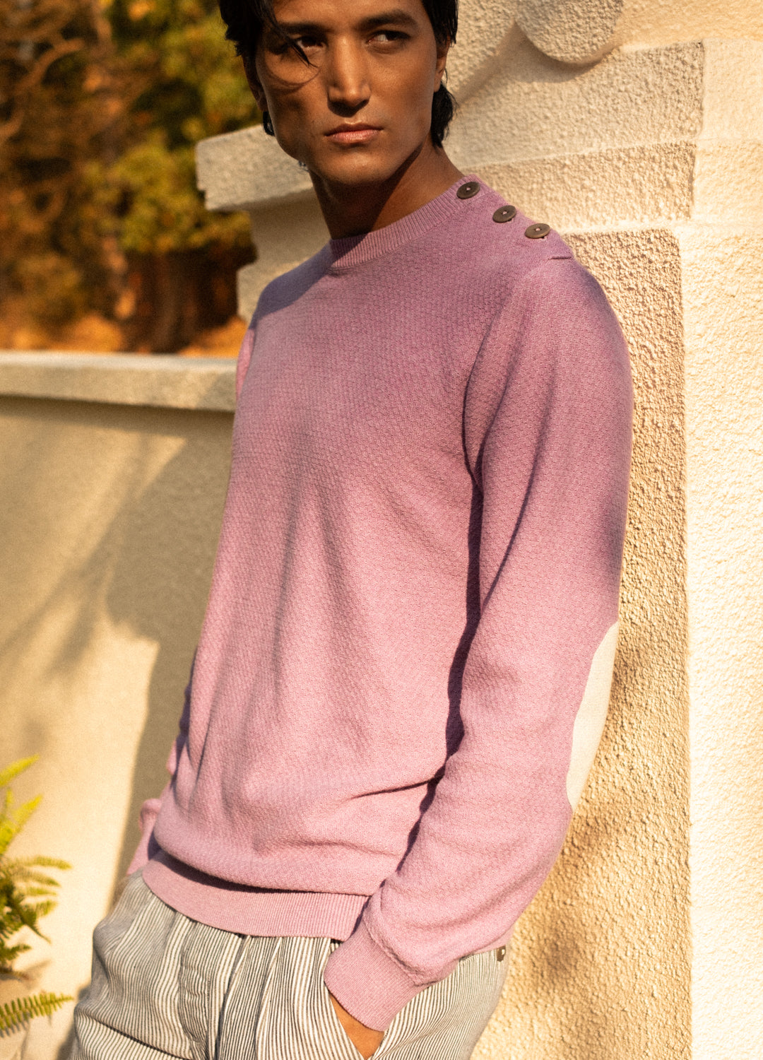 Lavender Buttoned Jumper