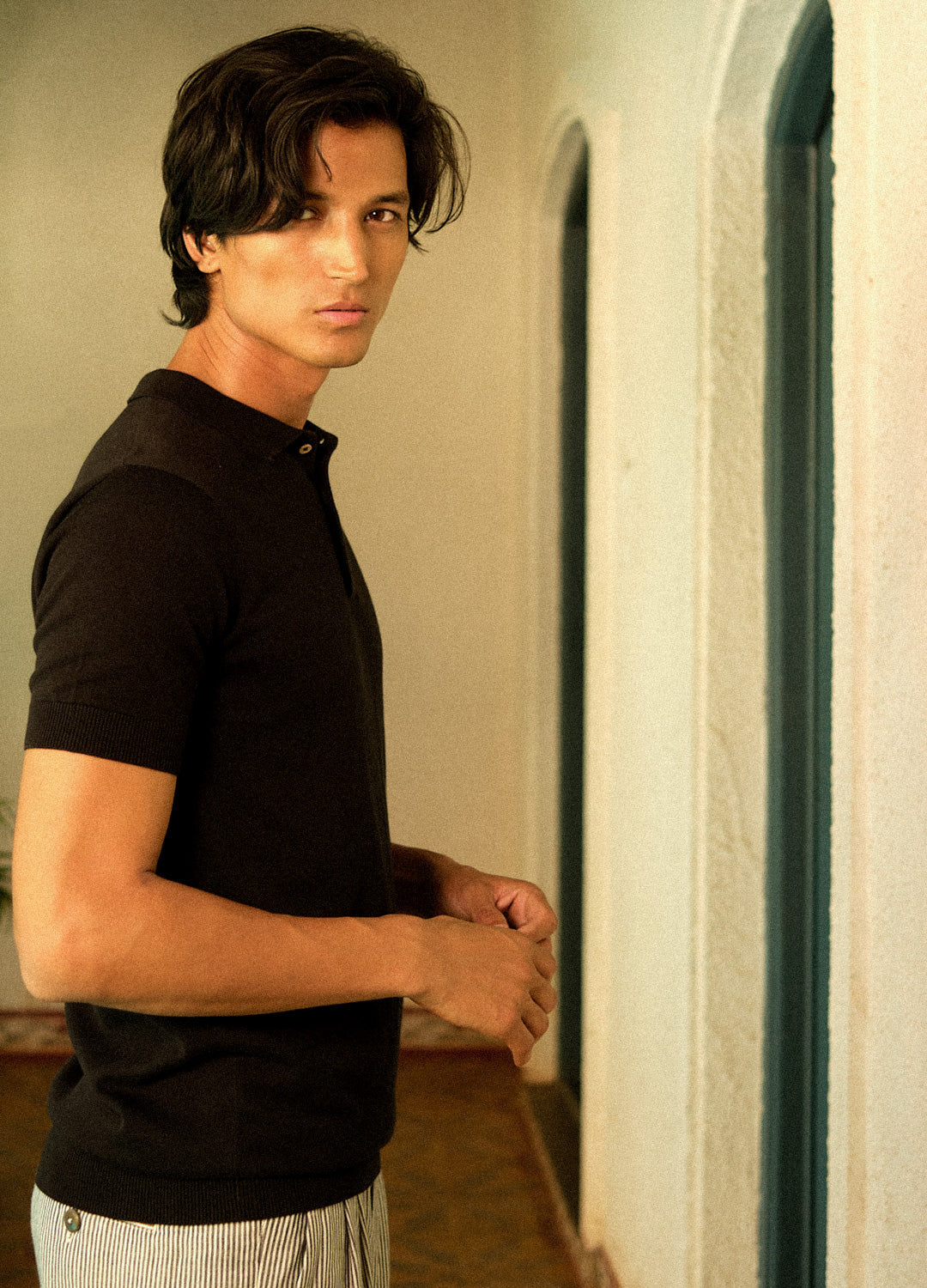 Noir Knit Polo