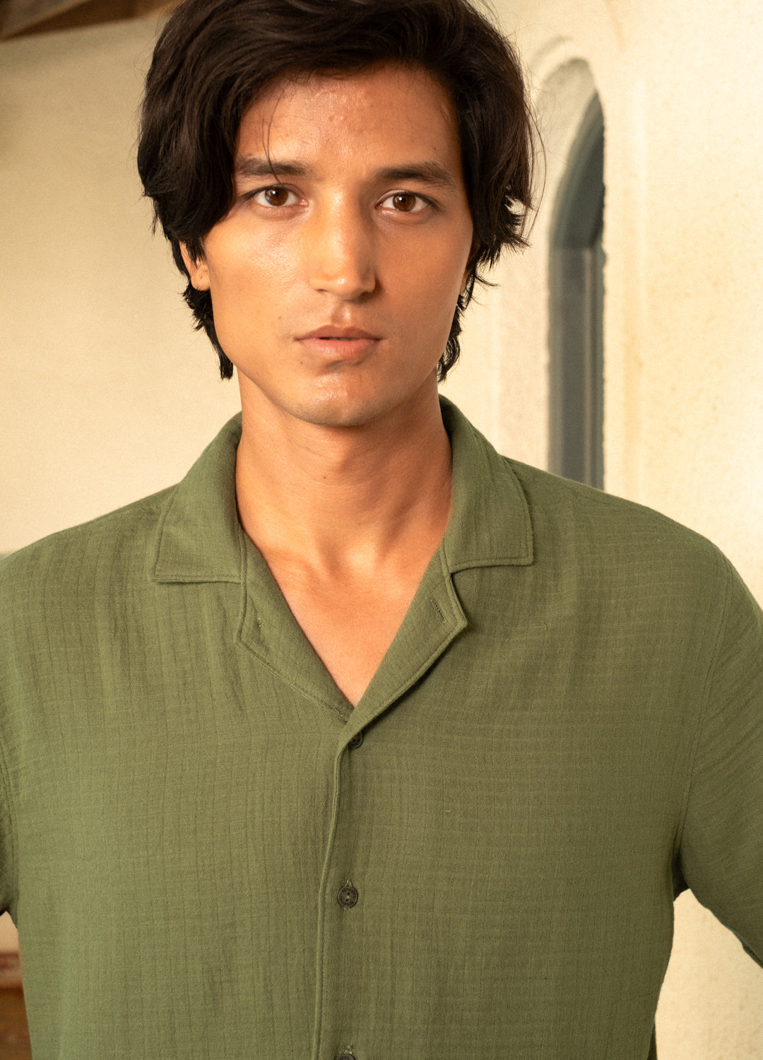 Olive Cuban Shirt