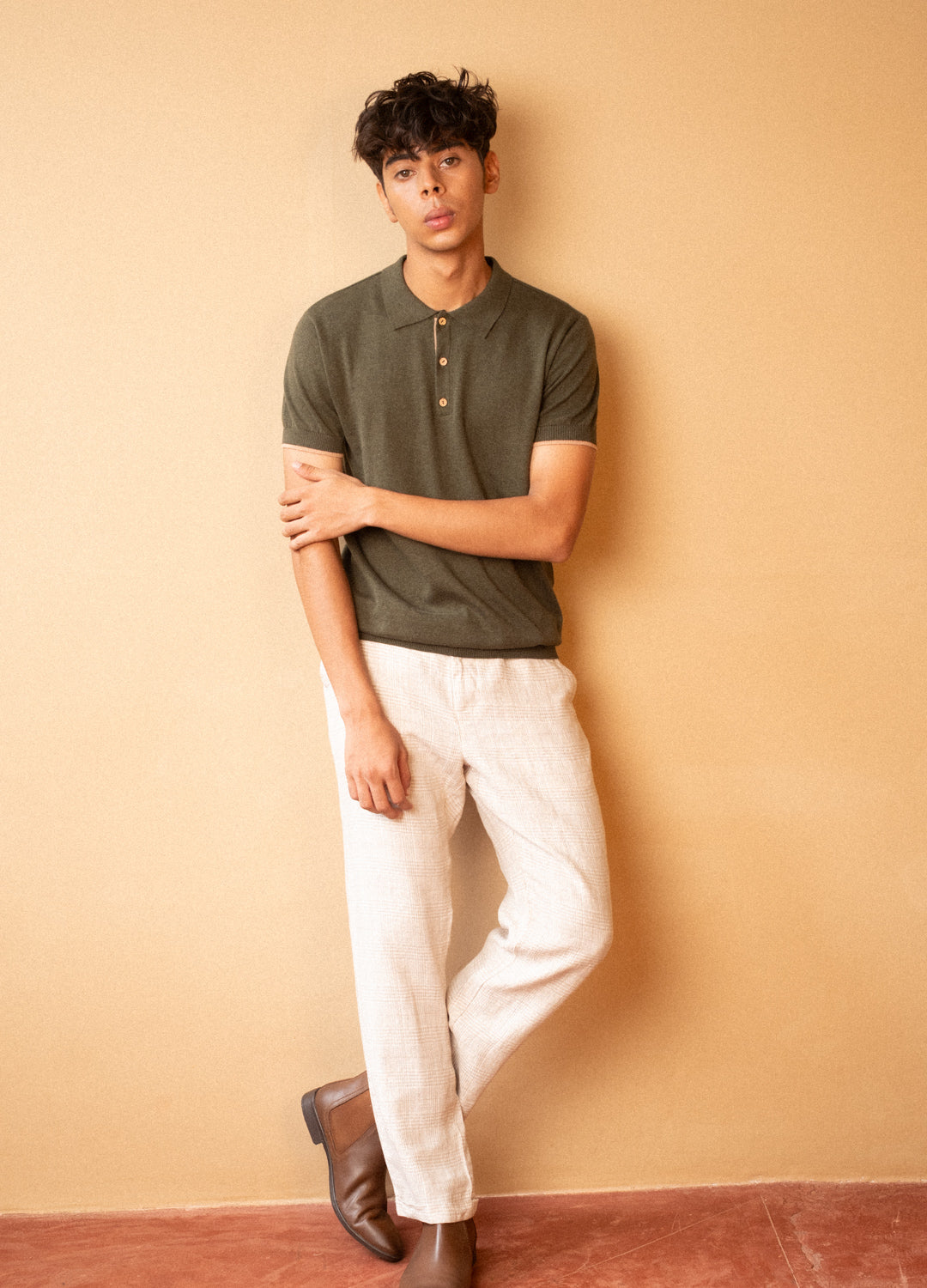 Olive Knit Polo
