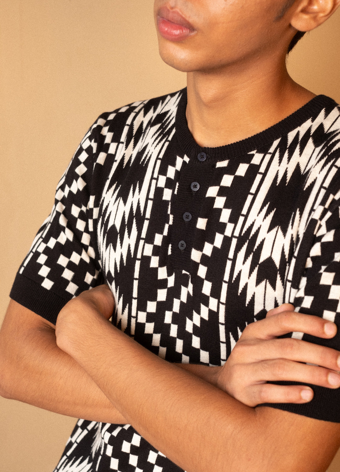 Greca Knit Henley