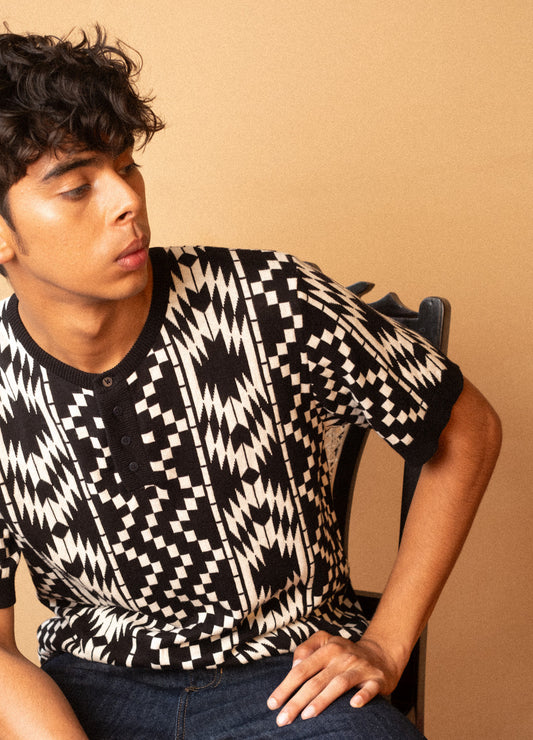 Greca Knit Henley