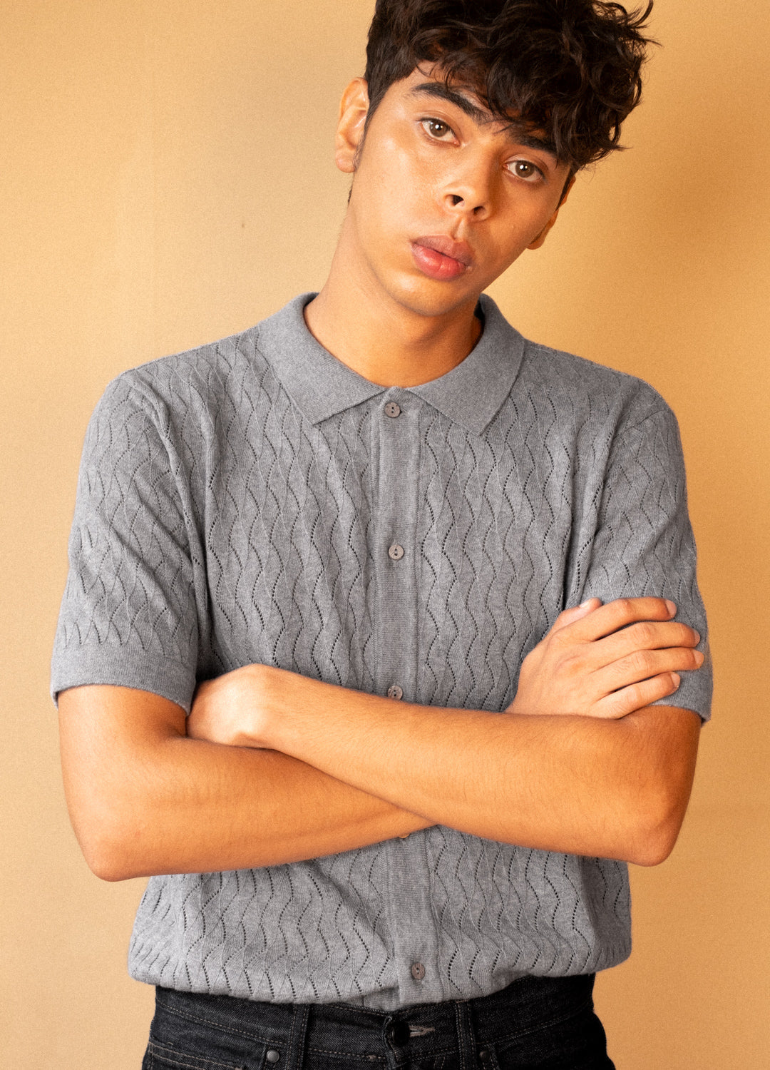 Mist Open-Knit Shirt
