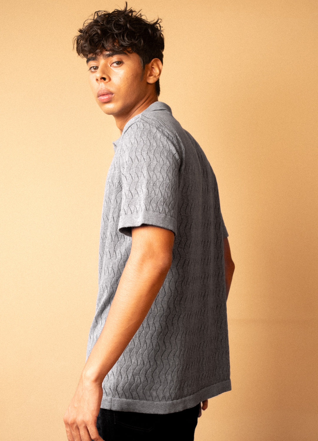Mist Open-Knit Shirt