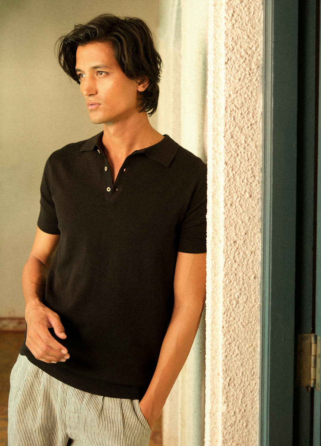 Noir Knit Polo