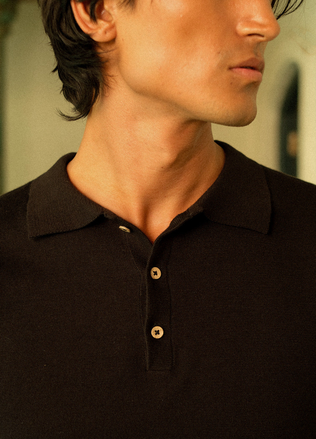 Noir Knit Polo
