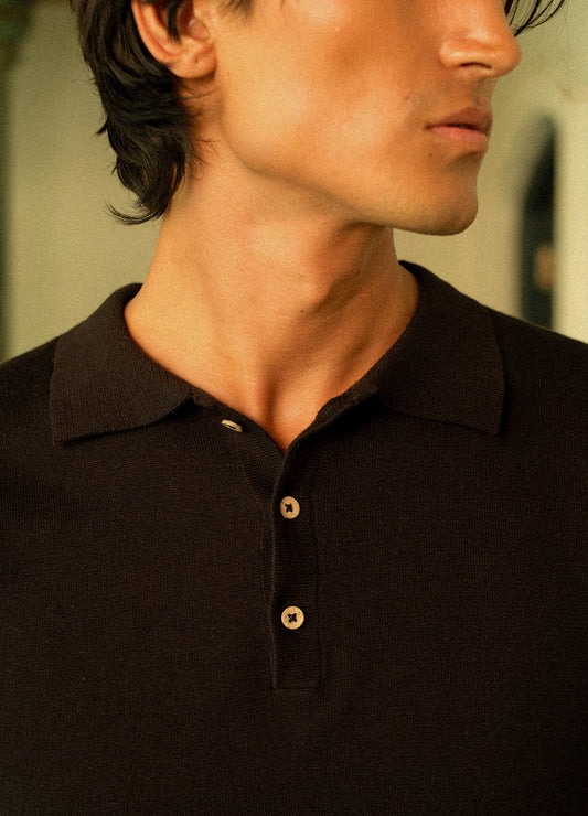Noir Knit Polo
