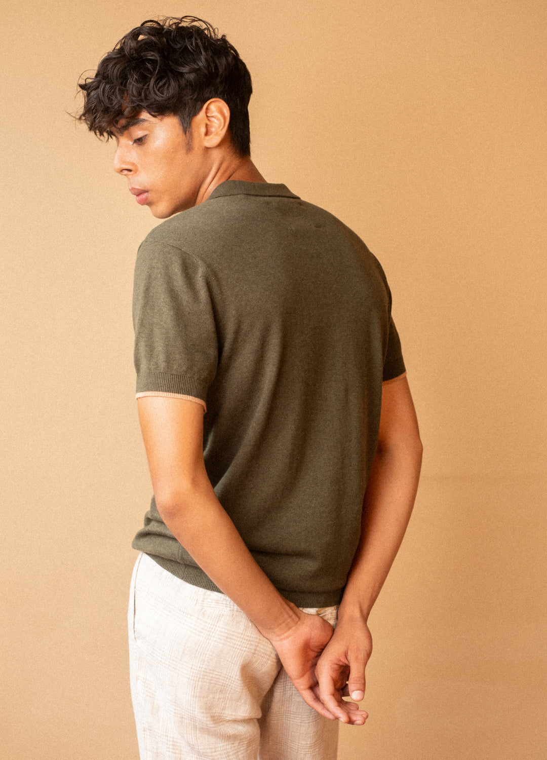 Olive Knit Polo