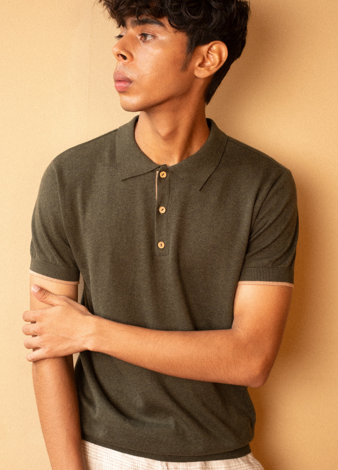 Olive Knit Polo