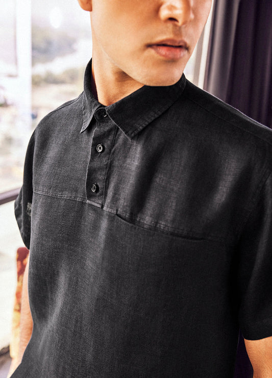 Shammi Linen Shirt In Coal