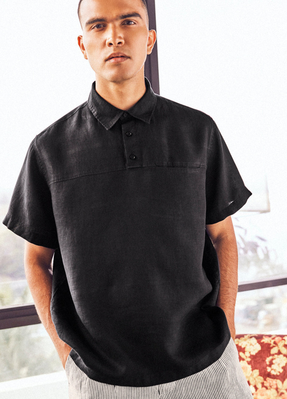 Shammi Linen Shirt In Coal